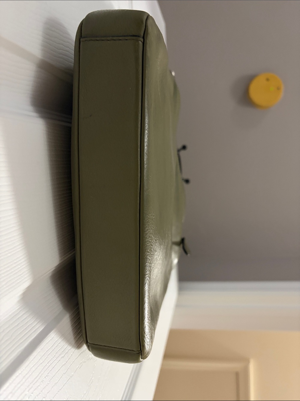 Coach f71745. Mens Olive Green Crossbody Sling Bag - Minimal Leather Design - Picture 13 of 15